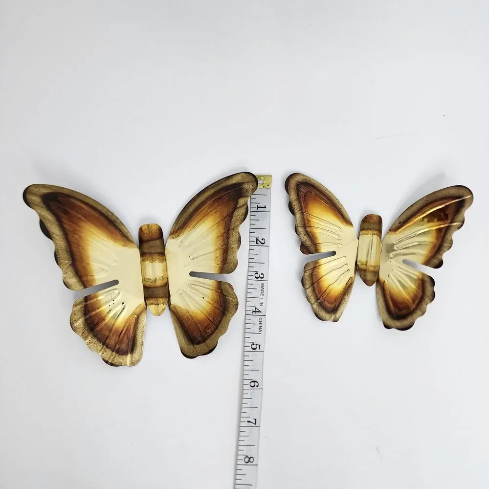Decorative Wall Butterflies Lightweight Metal - Set‎ of 2